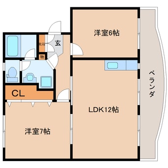 間取図 東海道本線/静岡駅 バス17分西脇ハローワーク静岡入口下車:停歩6分 2階 築41年