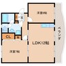 東海道本線/静岡駅 バス:17分:停歩6分 3階 築40年 2LDKの間取り