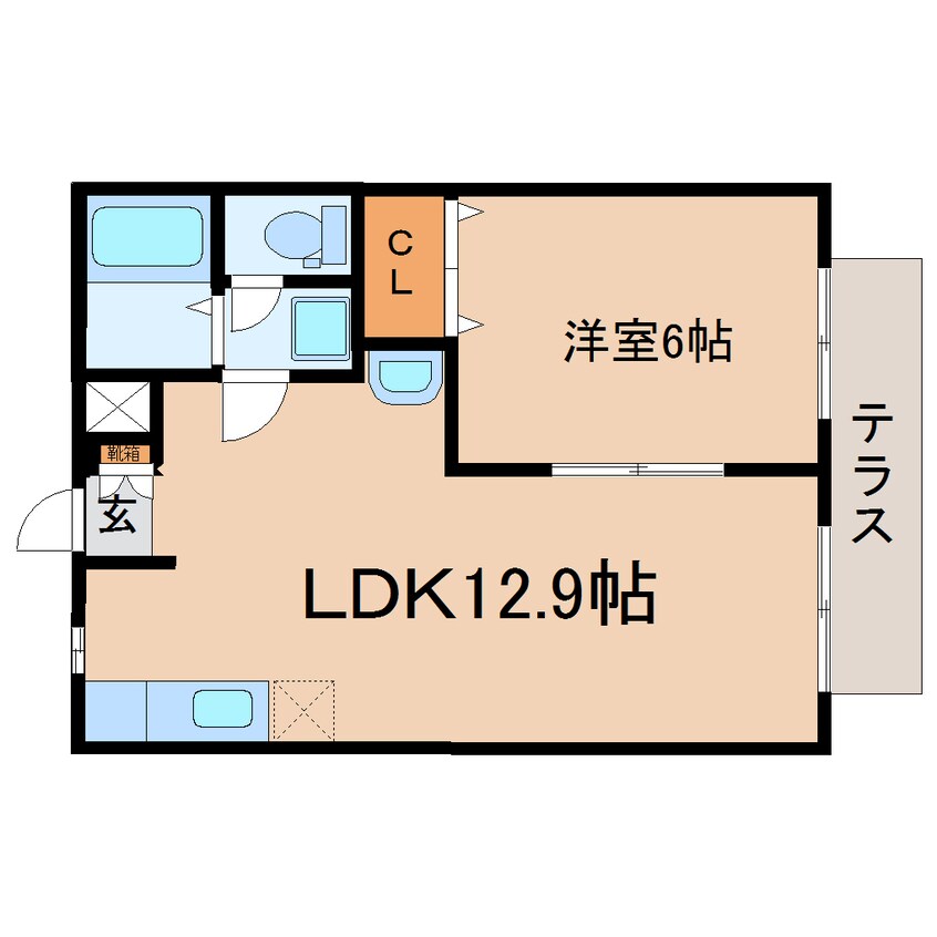 間取図 東海道本線/焼津駅 バス11分小川下車:停歩5分 1階 築33年