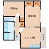 東海道本線/静岡駅 バス:25分:停歩4分 1階 築21年 2LDKの間取り