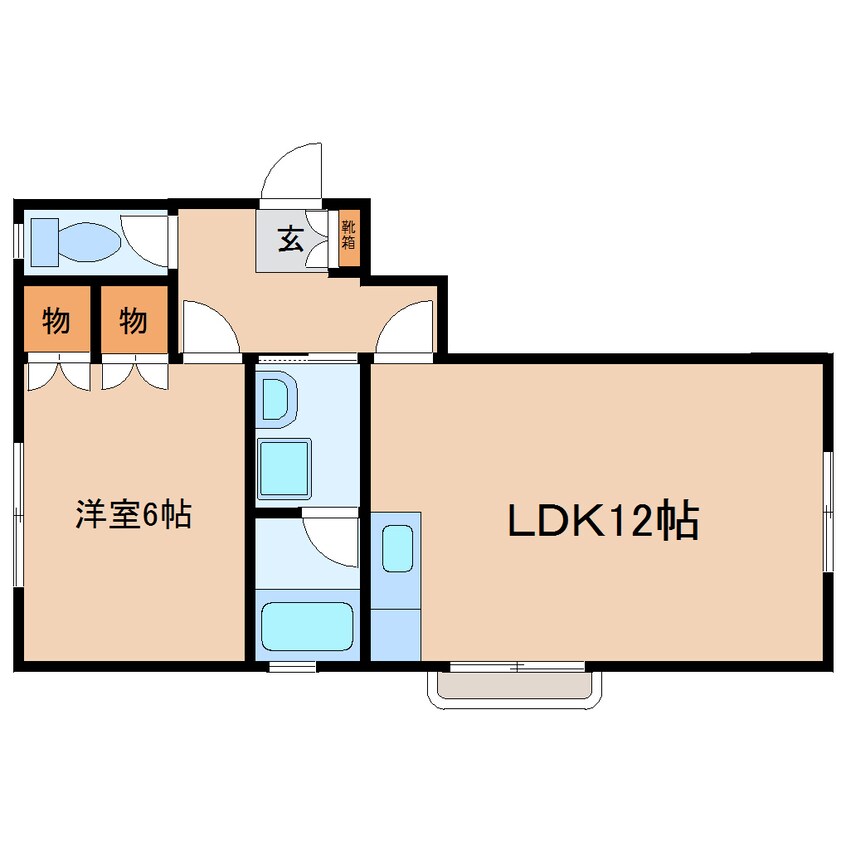 間取図 東海道本線/静岡駅 徒歩12分 1階 築39年