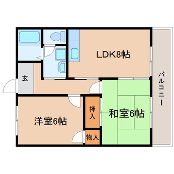 間取図 東海道本線/藤枝駅 バス12分高洲小学校前下車:停歩6分 1階 築27年