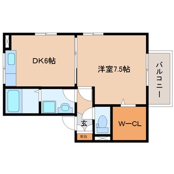 間取図 東海道本線/静岡駅 バス18分堀ノ内下車:停歩8分 2階 築17年