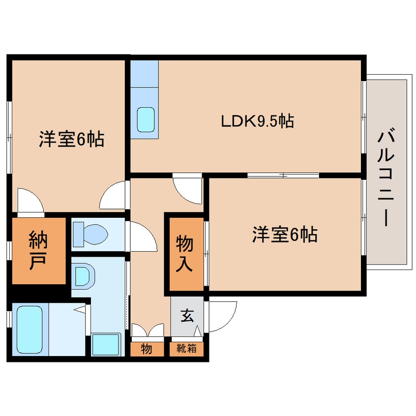 間取図 東海道本線/藤枝駅 バス5分下青島南下車:停歩1分 2階 築30年