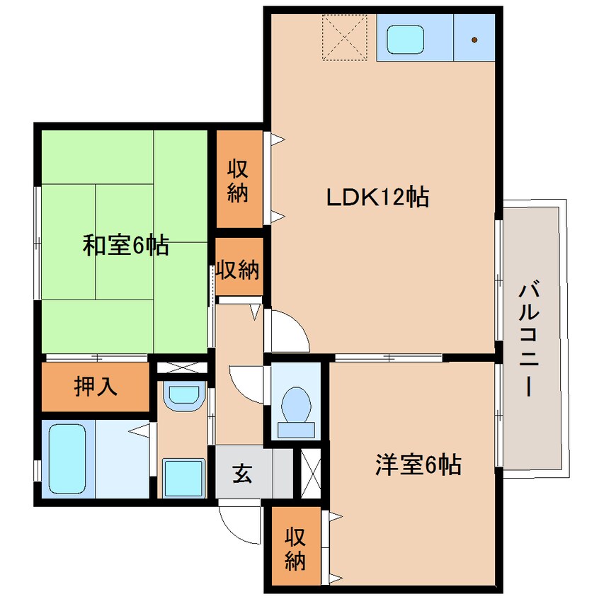 間取図 東海道本線/焼津駅 バス10分三ヶ名東下車:停歩4分 2階 築24年