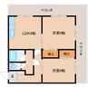 東海道本線/静岡駅 バス:10分:停歩3分 3階 築38年 2LDKの間取り