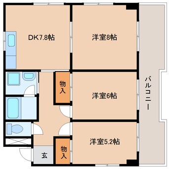 間取図 東海道本線/静岡駅 徒歩10分 3階 築22年