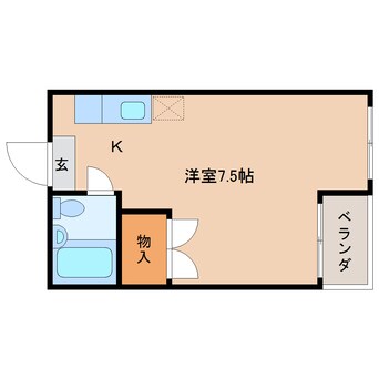 間取図 東海道本線/静岡駅 バス15分敷地二丁目下車:停歩1分 2階 築36年