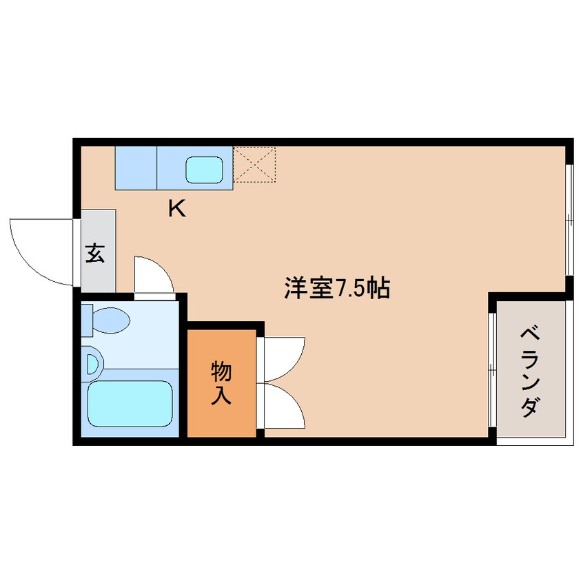 間取図 東海道本線/静岡駅 バス15分敷地二丁目下車:停歩1分 3階 築36年