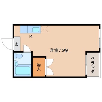 間取図 東海道本線/静岡駅 バス15分敷地二丁目下車:停歩1分 3階 築36年