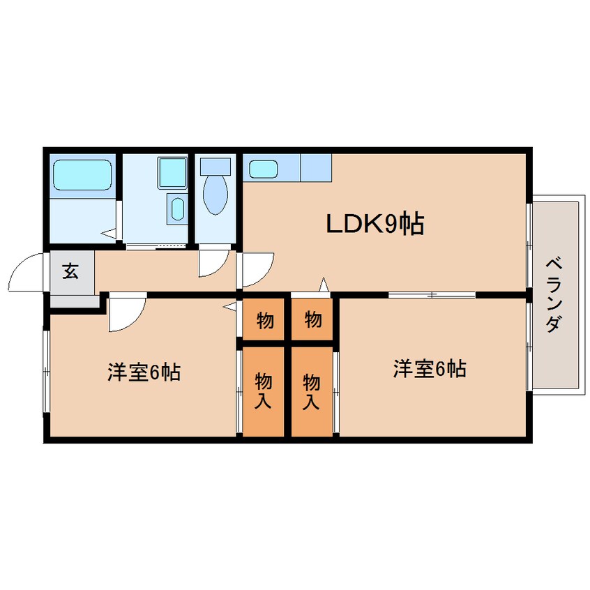 間取図 東海道本線/西焼津駅 徒歩16分 2階 築25年