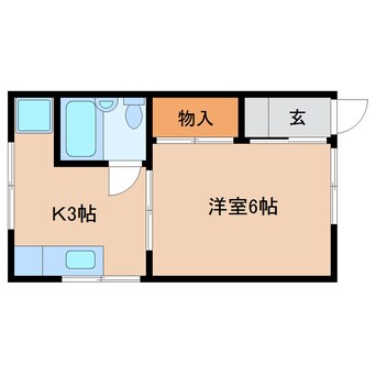 間取図 東海道本線/静岡駅 バス15分小鹿局前下車:停歩5分 1階 築41年