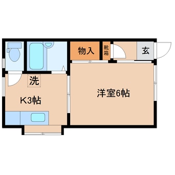 間取図 東海道本線/静岡駅 バス15分小鹿局前下車:停歩5分 2階 築42年