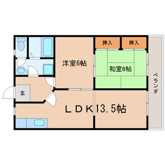 間取図 東海道本線/静岡駅 バス16分中村町下下車:停歩4分 1階 築45年