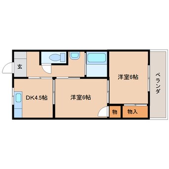 間取図 東海道本線/静岡駅 バス15分登呂コープタウン入口下車:停歩2分 3階 築47年