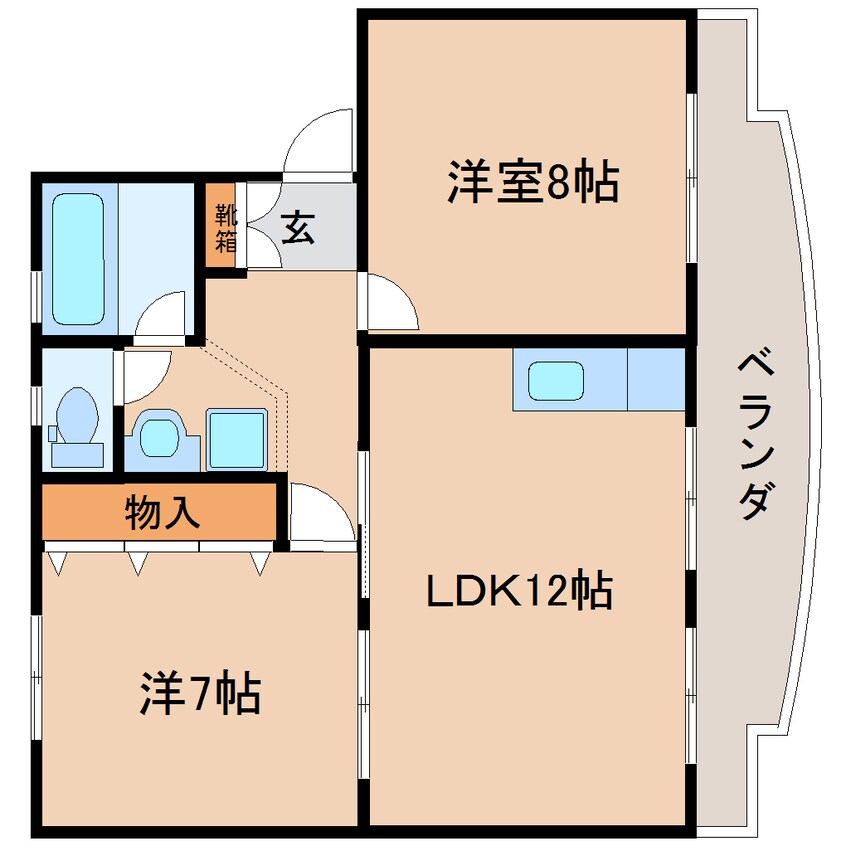 間取図 東海道本線/東静岡駅 徒歩16分 3階 築32年