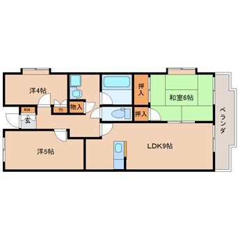 間取図 東海道本線/東静岡駅 徒歩15分 3階 築31年