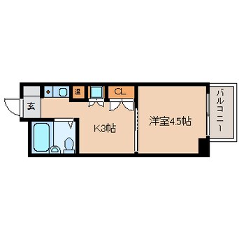 間取図 東海道本線/静岡駅 徒歩3分 7階 築35年