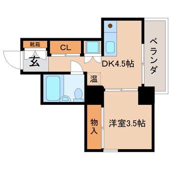 間取図 東海道本線/静岡駅 徒歩3分 7階 築36年