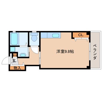 間取図 東海道本線/静岡駅 徒歩2分 4階 築20年