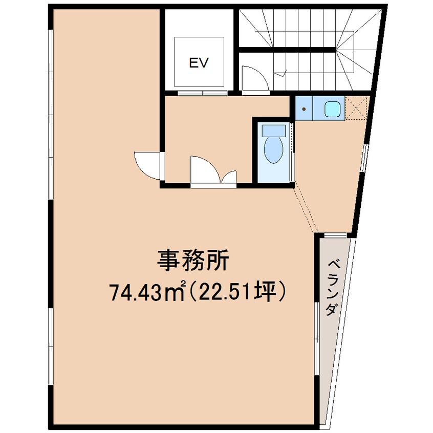 間取図 東海道本線/静岡駅 徒歩5分 5階 築30年