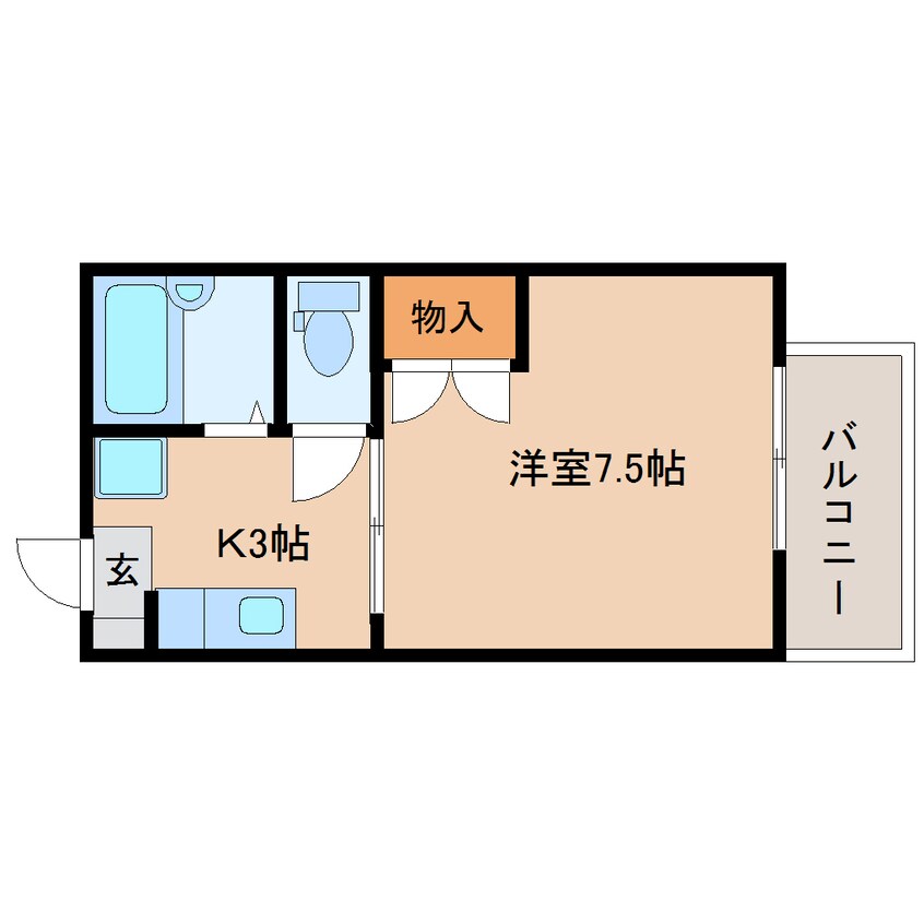 間取図 東海道本線/静岡駅 バス22分堀ノ内下車:停歩9分 2階 築30年