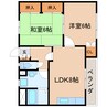 東海道本線/静岡駅 バス:8分:停歩6分 3階 築29年 2LDKの間取り