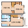東海道本線/焼津駅 徒歩22分 1階 築20年 2LDKの間取り