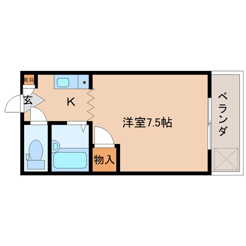 間取図 東海道本線/東静岡駅 徒歩17分 2階 築31年