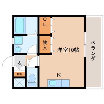 間取図 東海道本線/静岡駅 徒歩4分 4階 築23年