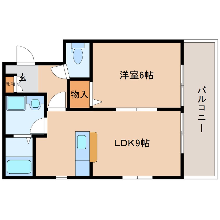 間取図 東海道本線/静岡駅 徒歩4分 2階 築22年