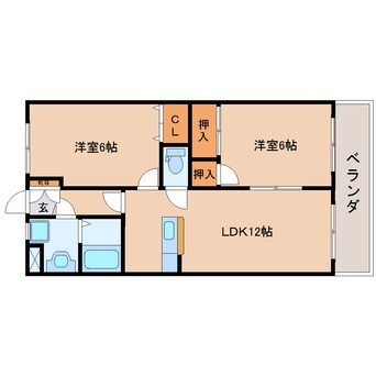 間取図 東海道本線/静岡駅 バス17分中村町下下車:停歩4分 4階 築24年