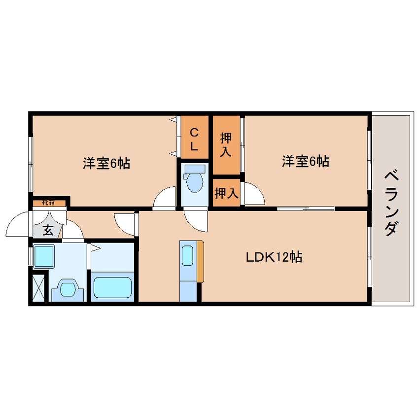 間取図 東海道本線/静岡駅 バス17分中村町下下車:停歩4分 4階 築24年