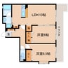 東海道本線/静岡駅 バス:15分:停歩7分 5階 築20年 2LDKの間取り
