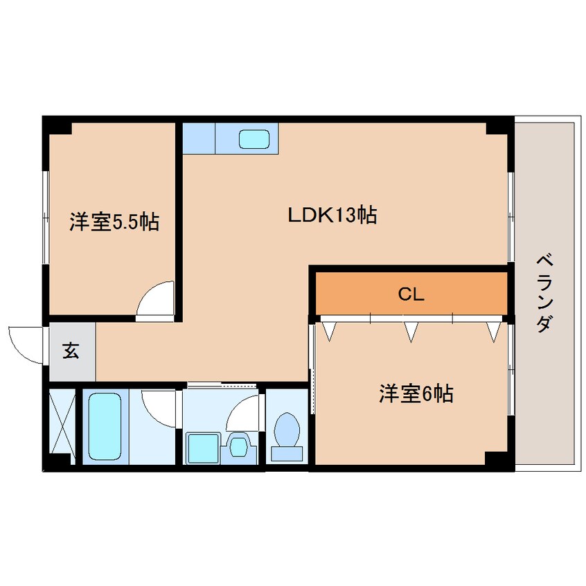 間取図 東海道本線/静岡駅 バス20分宮竹児童公園前下車:停歩5分 3階 築38年