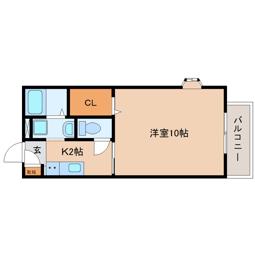 間取図 東海道本線/静岡駅 バス13分緑ヶ丘下車:停歩6分 2階 築22年