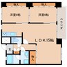 東海道本線/静岡駅 バス:20分:停歩5分 7階 築45年 2LDKの間取り