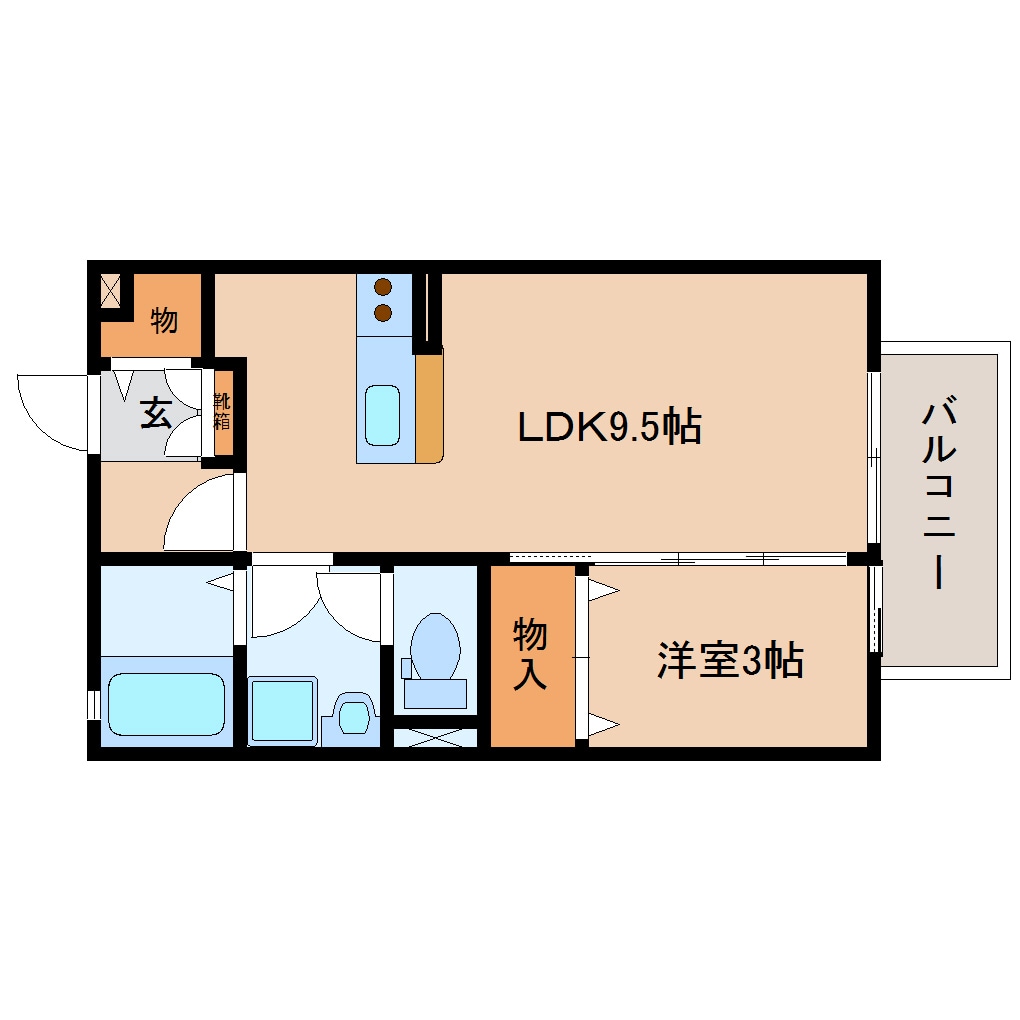 間取り図 東海道本線/静岡駅 バス15分登呂コープタウン入口下車:停歩9分 2階 築19年