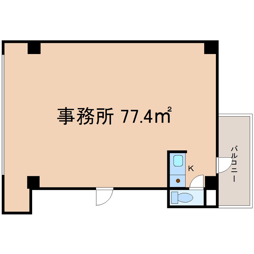 間取図 東海道本線/静岡駅 徒歩7分 4階 築32年