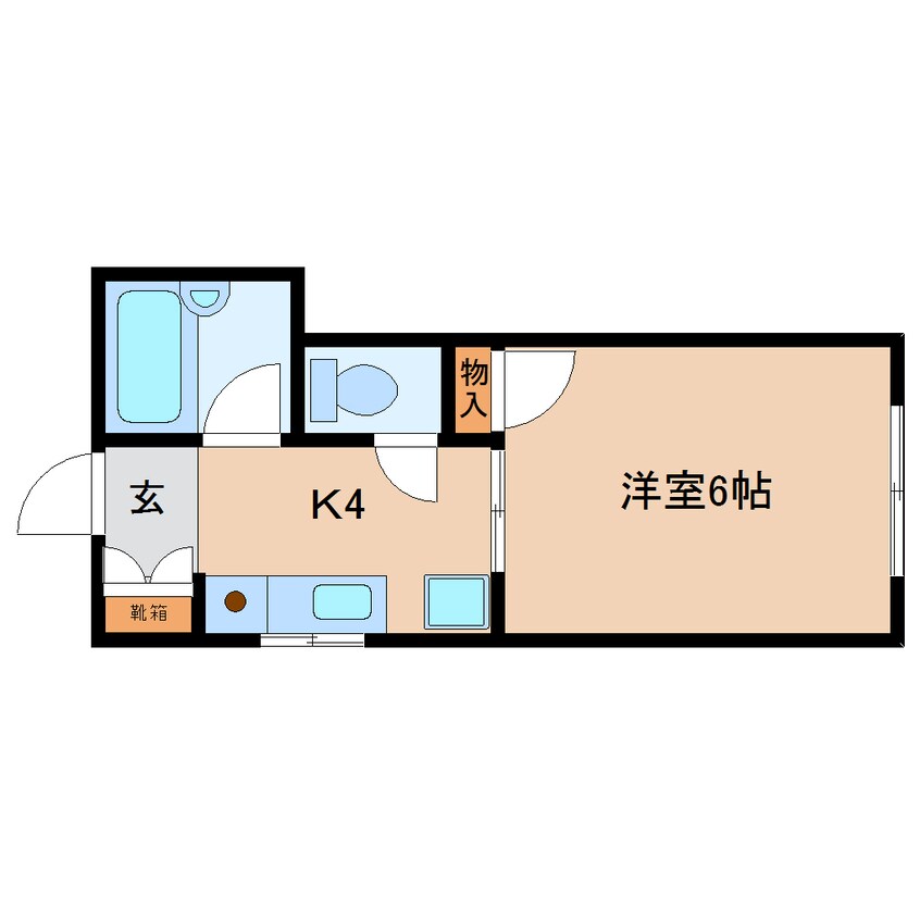 間取図 東海道本線/静岡駅 バス11分馬渕四丁目下車:停歩4分 2階 築35年