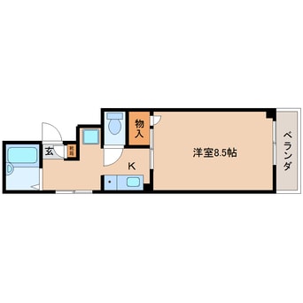 間取図 東海道本線/静岡駅 徒歩7分 4階 築28年