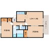 東海道本線/静岡駅 バス:15分:停歩4分 1階 築22年 2LDKの間取り