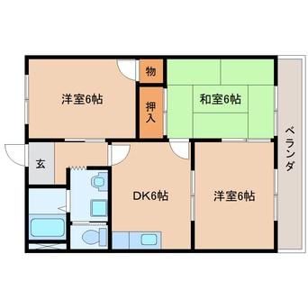 間取図 東海道本線/静岡駅 バス20分敷地北下車:停歩8分 2階 築31年