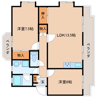 間取図 東海道本線/静岡駅 バス15分緑ヶ丘下車:停歩5分 4階 築26年