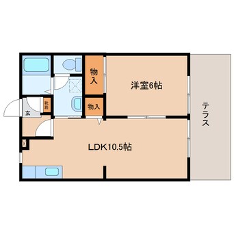 間取図 東海道本線/東静岡駅 徒歩12分 1階 築27年