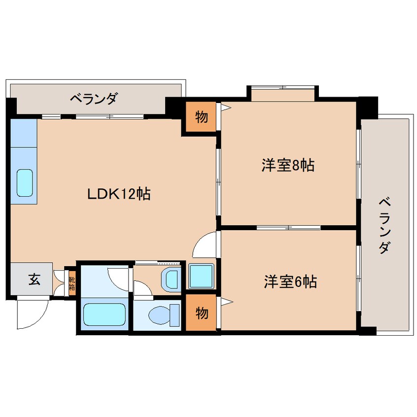 間取図 東海道本線/静岡駅 バス20分宮竹児童公民館前下車:停歩4分 2階 築28年