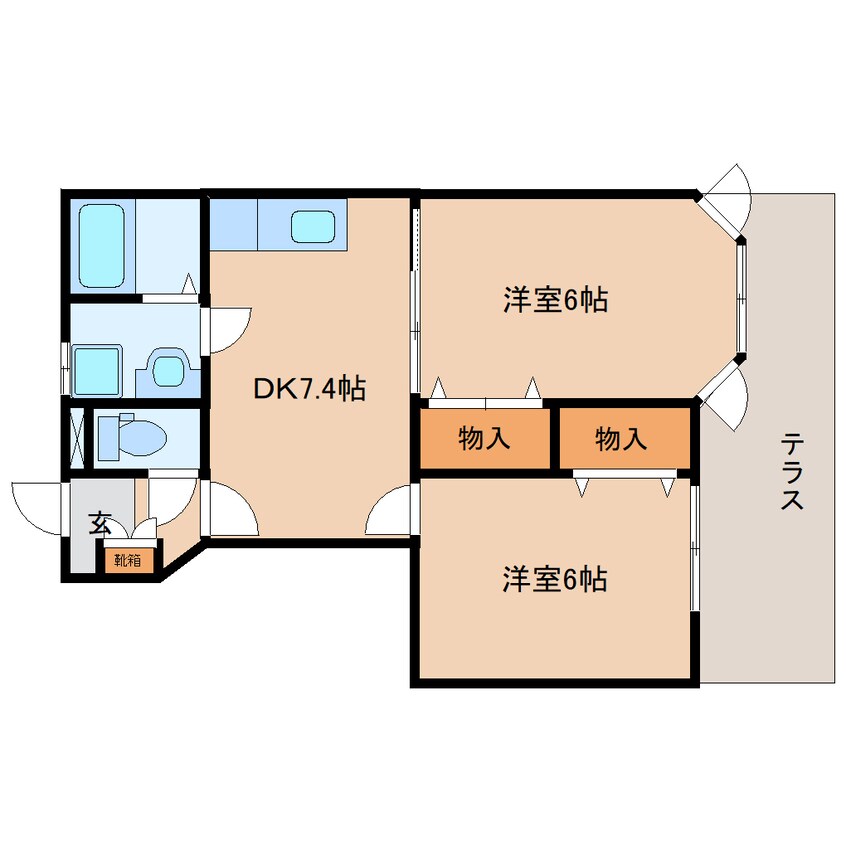 間取図 東海道本線/静岡駅 バス10分静岡総合庁舎前下車:停歩5分 1階 築22年