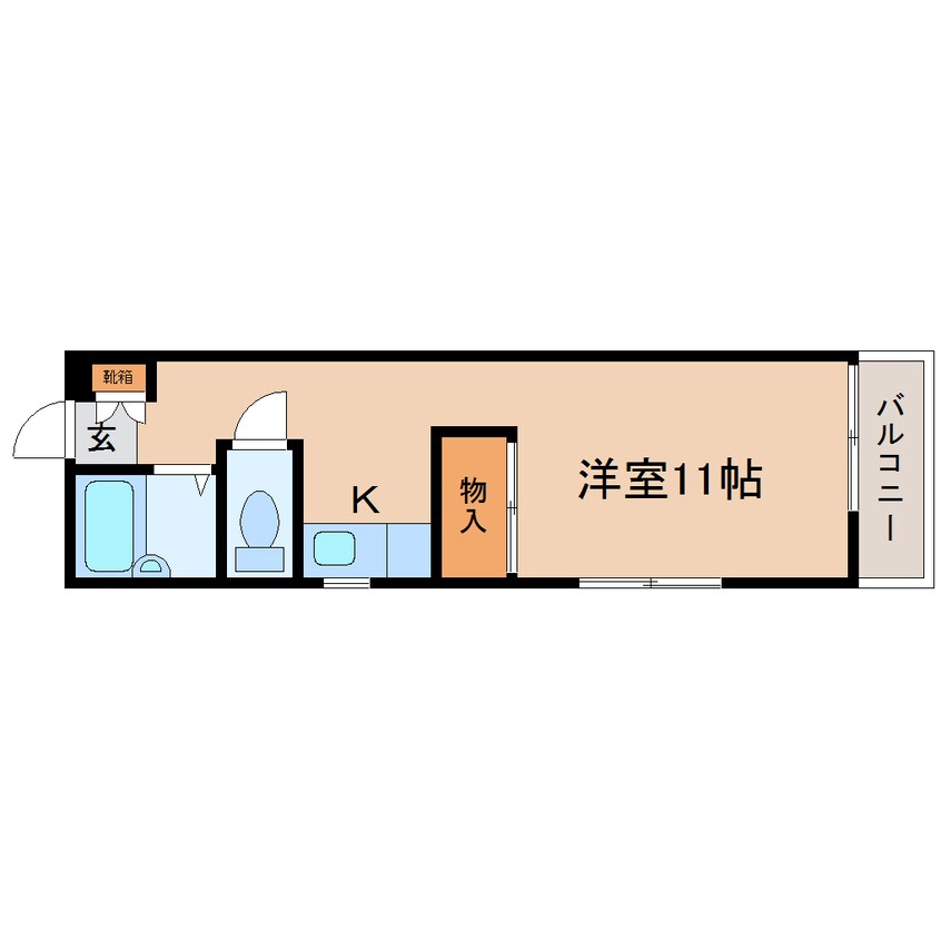 間取図 東海道本線/東静岡駅 徒歩15分 3階 築35年
