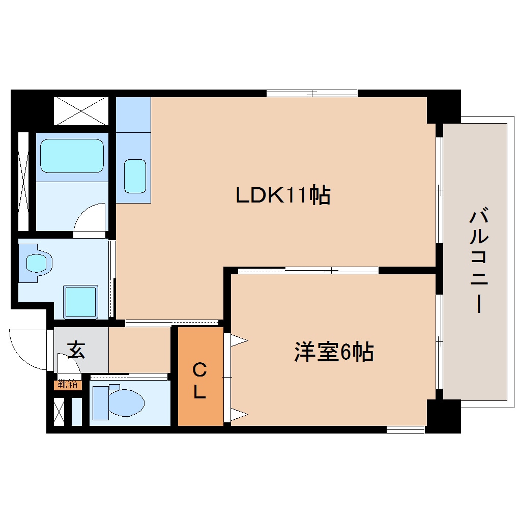 間取り図 東海道本線/静岡駅 徒歩5分 1階 築18年
