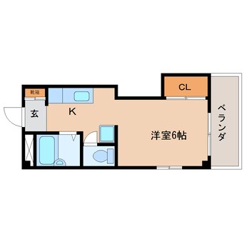 間取図 東海道本線/静岡駅 バス9分小黒二丁目東下車:停歩3分 1階 築33年